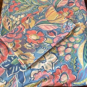 Vintage Collier Campbell Tambourine Queen flat sheet & standard pillowcase